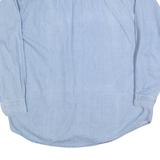 ANYWEAR APPAREL Mens Light Blue Denim Shirt XL Casual Cotton Blend Long Sleeve