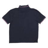 TOMMY HILFIGER Mens Navy Blue Short Sleeve Polo Shirt 2XL Classic Cotton Blend