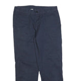DICKIES Mens Regular Navy Blue Cotton Blend Straight Trousers W32 L30 Workwear