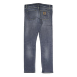 CARHARTT WIP Mens Jeans Blue Regular Straight Denim Medium W32 L29 Zip Cotton