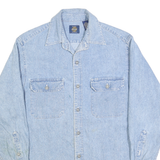 GAP Mens Light Blue Denim Shirt S Button Pocket Casual Cotton Blend
