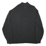 NAUTICA Mens Black Patterned Jumper Pullover Crew Neck Basic Knit XL Cotton