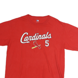 GENUINE MERCHANDISE Mens Red Cardinals Shirt M Short Sleeve Crew Neck Baseball