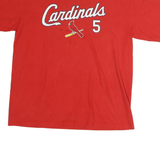 GENUINE MERCHANDISE Mens Red Cardinals Shirt M Short Sleeve Crew Neck Baseball