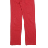 LEE Womens Jeans Red Regular Straight Denim W29 L29 Button Closure