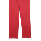LEE Womens Jeans Red Regular Straight Denim W29 L29 Button Closure