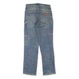 DICKIES Womens Jeans Blue Regular Straight Denim Medium W30 L32 Workwear