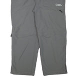 SHERPA OUTDOOR Mens Grey Relaxed Straight Trousers W35 L26 Lightweight Zip Cargo