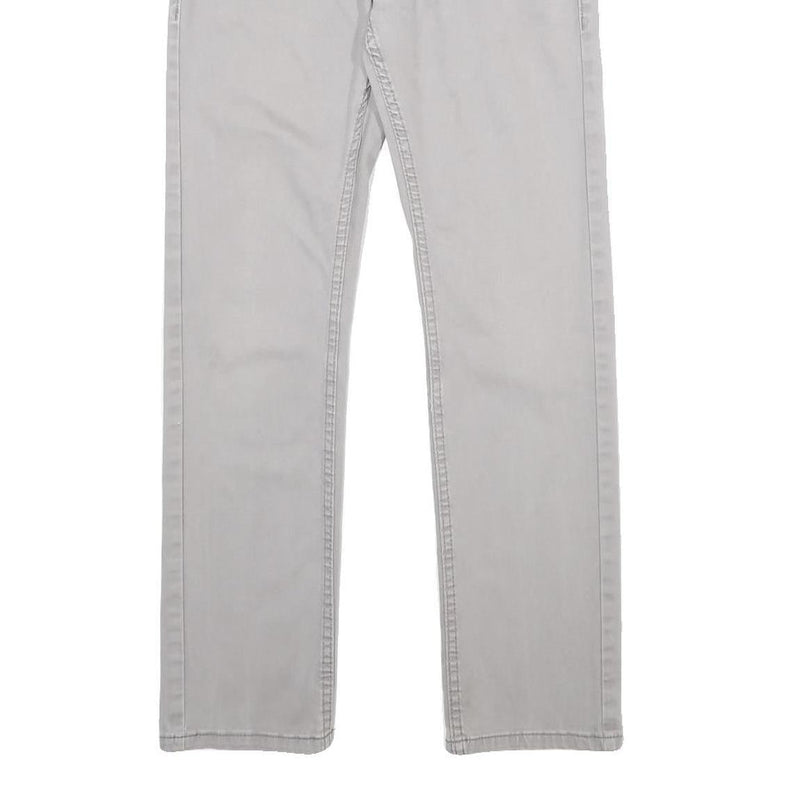 LEVI'S Boys Slim Fit Light Grey Cotton Blend Trousers W26 L26 Zip Pockets