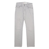 LEVI'S Boys Slim Fit Light Grey Cotton Blend Trousers W26 L26 Zip Pockets