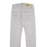 LEVI'S Boys Slim Fit Light Grey Cotton Blend Trousers W26 L26 Zip Pockets