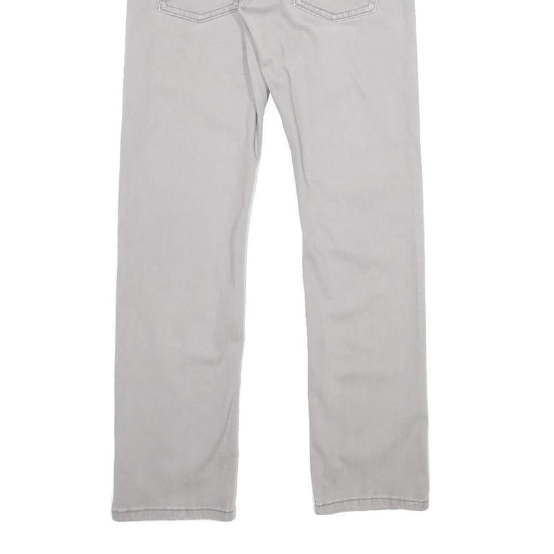 LEVI'S Boys Slim Fit Light Grey Cotton Blend Trousers W26 L26 Zip Pockets