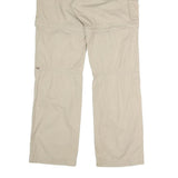 OXYLINE Womens Beige Relaxed Straight Trousers W31 L32 Casual Zip Pocket