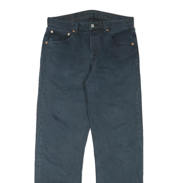 LEVI'S 501 Mens Jeans Blue Regular Straight Denim Medium W31 L31 Classic Button
