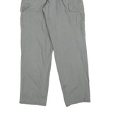 COLUMBIA Mens Cotton Blend Grey Regular Cargo Trousers W26 L32 Zip Closure