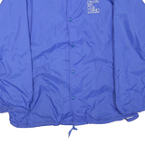ARTISTO JAC Mens Blue Coach Jacket L Polyester Blend Button Casual Lightweight