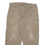 DICKIES Mens Jeans Beige Relaxed Straight Denim Medium W38 L30 Workwear Zip