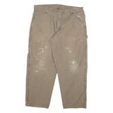 DICKIES Mens Jeans Beige Relaxed Straight Denim Medium W38 L30 Workwear Zip