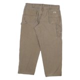 DICKIES Mens Jeans Beige Relaxed Straight Denim Medium W38 L30 Workwear Zip