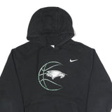 NIKE Mens Black Basketball Logo Pullover Hoodie L Cotton Blend Casual Sportswear