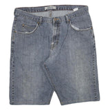WRANGLER Mens Denim Blue Casual Shorts 2XL W36 Cotton Blend Comfortable Fit