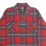 GREATLAND SPORTSWEAR Mens Red & Grey Checked Shirt XL Classic Long Sleeve Cotton