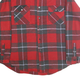 GREATLAND SPORTSWEAR Mens Red & Grey Checked Shirt XL Classic Long Sleeve Cotton