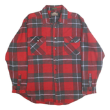 GREATLAND SPORTSWEAR Mens Red & Grey Checked Shirt XL Classic Long Sleeve Cotton