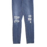 LEVI'S Womens Blue Slim Skinny Denim Medium W24 L26 Ripped Casual Jeans