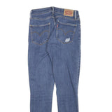 LEVI'S Womens Blue Slim Skinny Denim Medium W24 L26 Ripped Casual Jeans