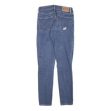 LEVI'S Womens Blue Slim Skinny Denim Medium W24 L26 Ripped Casual Jeans