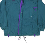 COLUMBIA Mens Blue & Purple Outdoor Jacket XL Polyester Blend Plain Zip Long