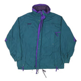 COLUMBIA Mens Blue & Purple Outdoor Jacket XL Polyester Blend Plain Zip Long