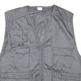 CHALET Mens Grey Utility Pockets Lightweight Jacket XL Polyester Blend Zip