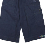 Mens Navy Casual Cotton Blend Cargo Shorts S W28 Pocketed AGarment