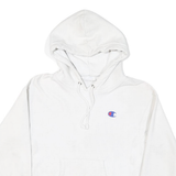 CHAMPION Womens White Pullover Hoodie S Cotton Blend Casual Sportswear