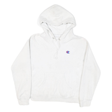 CHAMPION Womens White Pullover Hoodie S Cotton Blend Casual Sportswear