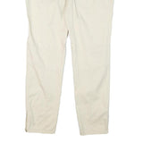 MOSCHINO Womens Cotton Blend Cream Slim Trousers W35 L29 Stylish Zip Pockets