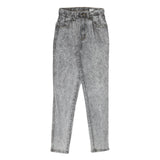 NIX NIX NIX Womens Slim Grey Denim Light Jeans W25 L30 Cotton Blend Zip