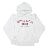 CHAMPION Mens Grey Seattle Pacific University Pullover Hoodie S Cotton Blend