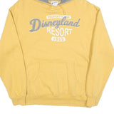 DISNEY Mens Yellow Hooded Pullover S Disneyland Resort 1955 Cotton Blend
