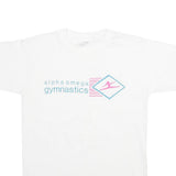 MILLER Mens White Alpha Omega Gymnastics Graphic T-Shirt L Short Sleeve Crew