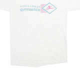 MILLER Mens White Alpha Omega Gymnastics Graphic T-Shirt L Short Sleeve Crew
