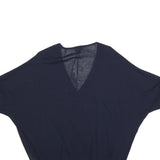 PHASE EIGHT Womens Navy Blue Basic Top Short Sleeve V-Neck XS Lightweight