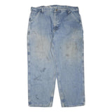 CARHARTT Mens Regular Fit Blue Denim Jeans W40 L30 Workwear Zip Closure