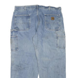 CARHARTT Mens Regular Fit Blue Denim Jeans W40 L30 Workwear Zip Closure