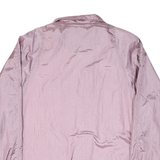 HALLAND Womens Pink Nylon Jacket M Zip Plain Lightweight Casual Outerwear