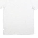 LEE Mens White T-Shirt M Short Sleeve Crew Neck Cotton Blend Logo Graphic