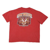HARLEY DAVIDSON Mens Red Cotton Blend Graphic T-Shirt 2XL Short Sleeve Crew Neck