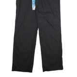DICKIES Womens Black Relaxed Straight Cotton Blend Trousers W40 L36 Workwear Zip